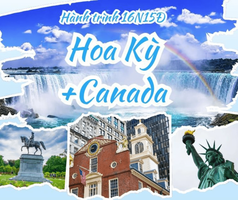 Tour Liên Tuyến Canada – Hoa Kỳ 16N15Đ