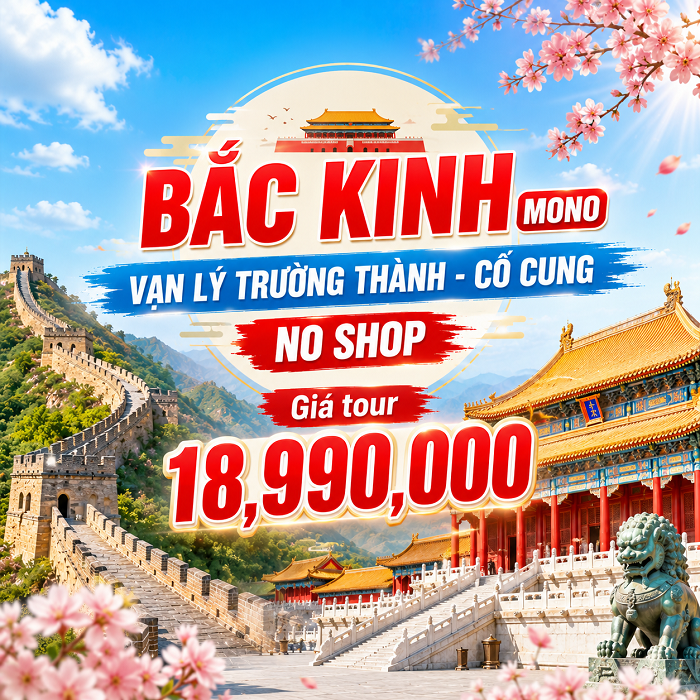 Bắc Kinh – Vạn Lý Trường Thành – Tử Cấm Thành | NO SHOP