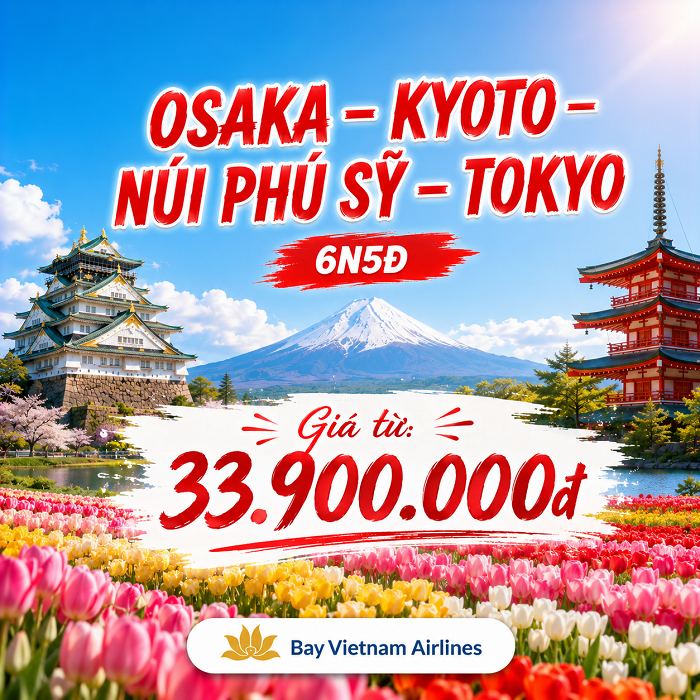 Osaka – Kobe – Kyoto – Núi Phú Sỹ – Tokyo