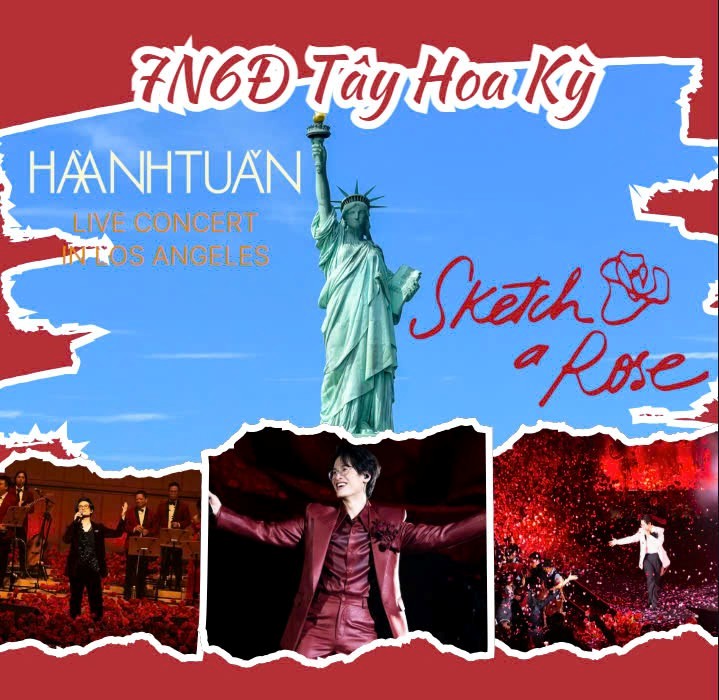 Bờ Tây Hoa Kỳ 7N6Đ – Kết hợp xem live concert Hà Anh Tuấn