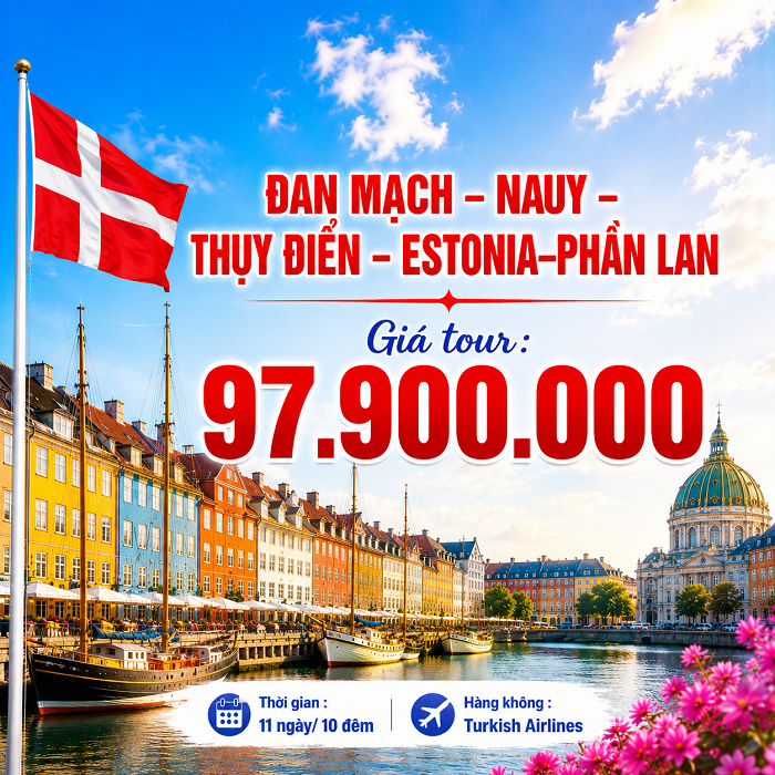 Đan Mạch – Nauy – Thụy Điển – Estonia – Phần Lan 11N10Đ
