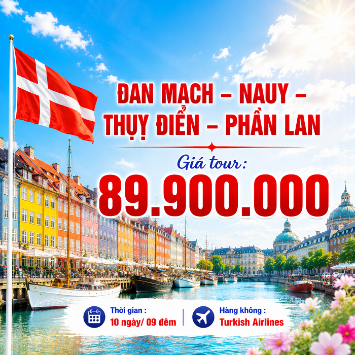 Đan Mạch – Nauy – Thụy Điển – Phần Lan 10N9Đ