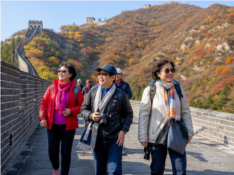 Khách du lịch tham quan Vạn Lý Trường Thành cùng HanoiSkyTours