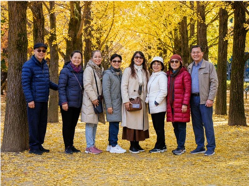Cố đô Gyeongju mùa thu vàng rực rỡ bên di tích lịch sử