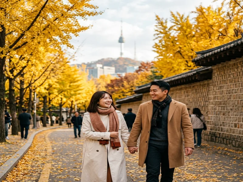 Đường lá vàng Seoul trong Seoul - Nami - Everland - Starfield - làng cổ Namsan Hanok - Công viên sinh thái đài quan sát Aegibong | VNA - HanoiSkyTours
