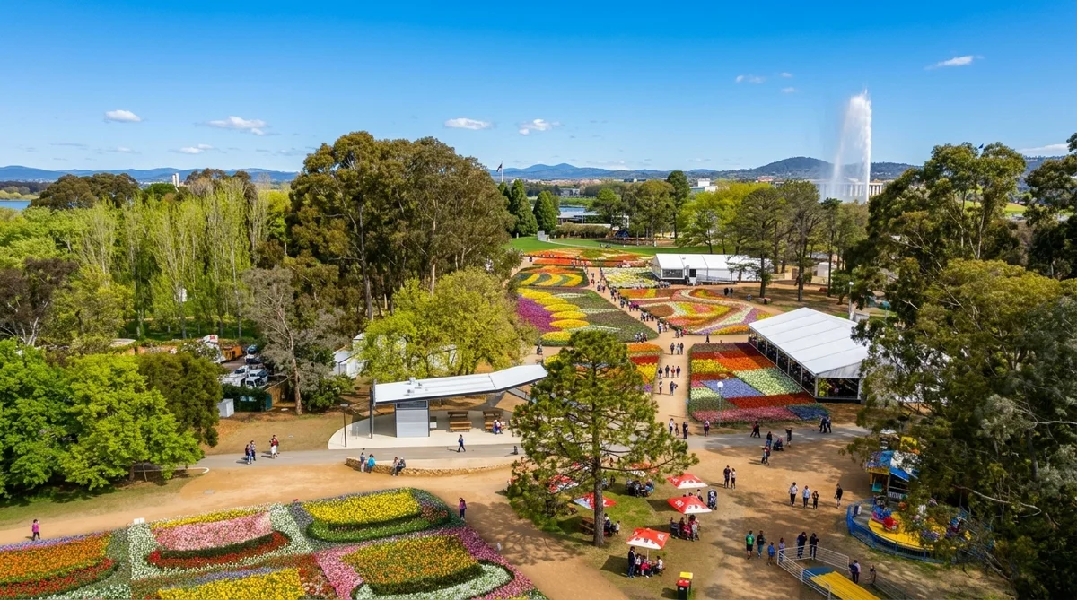 Lễ hội hoa Floriade rực rỡ sắc màu tại Công viên Commonwealth thủ đô Canberra Úc