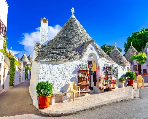 Nhà nấm cổ tích Trulli tại Alberobello Puglia Ý