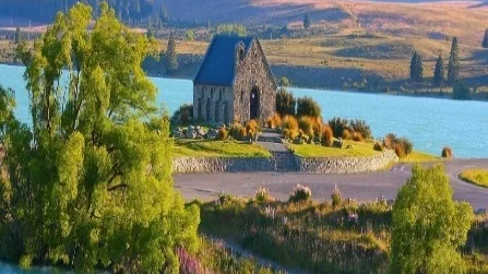 Nhà thờ Church of the Good Shepherd hồ Tekapo New Zealand